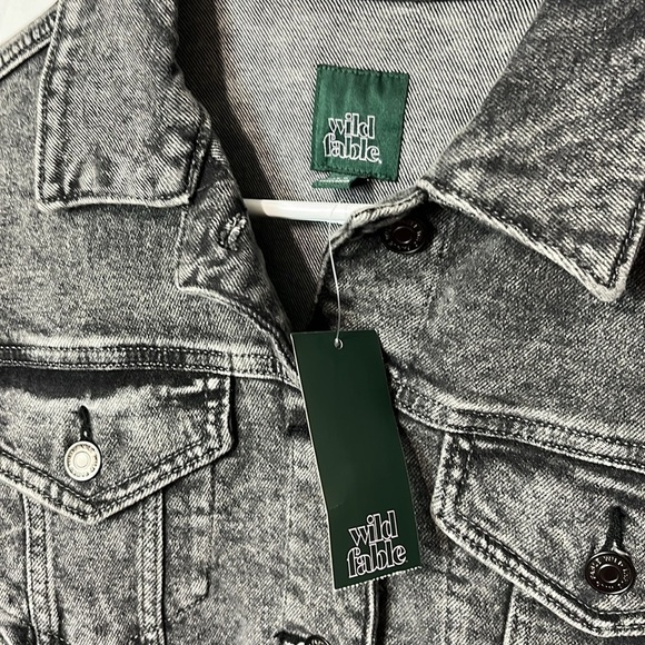 Wild fable, gray denim jacket XS. - Picture 4 of 5